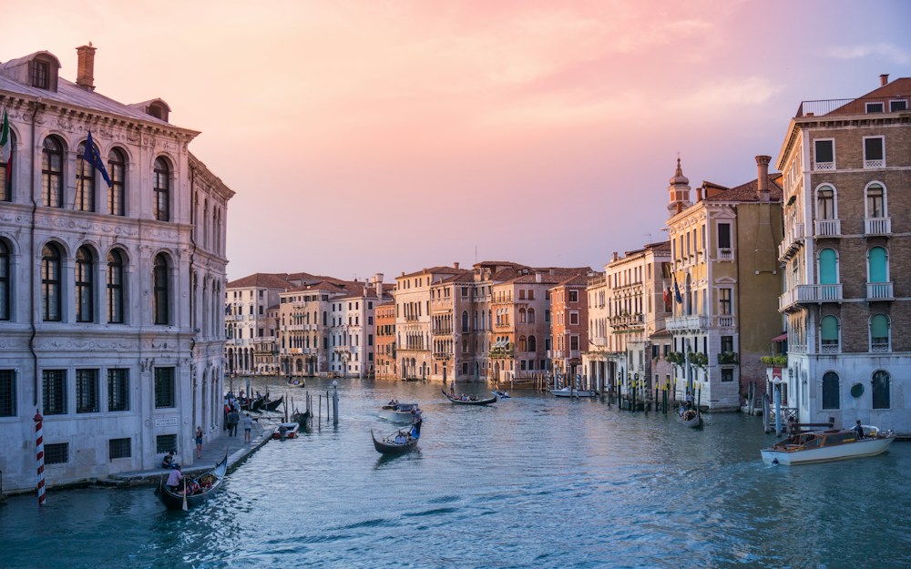 Historic Venetian buildings along the Grand Canal